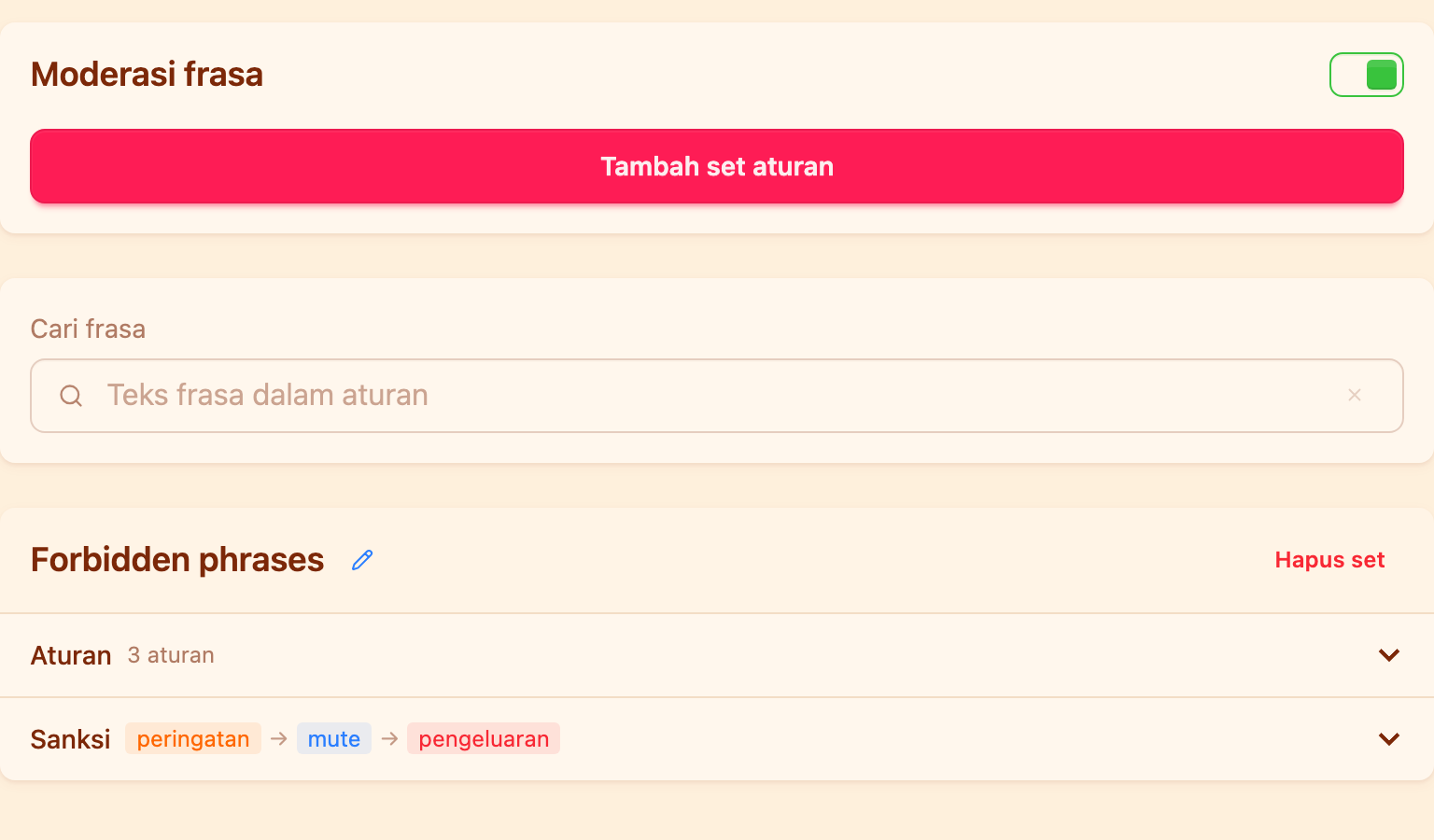 Kumpulan aturan frasa di panel